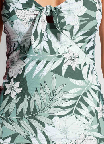 Copacabana Tie Front Singlet Tankini Top